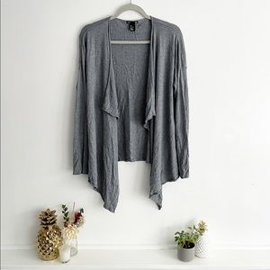 Draped Knit Long Sleeve Cardigan